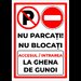 Semn nu parcati si nu blocati accesul intrarea la ghena de gunoi